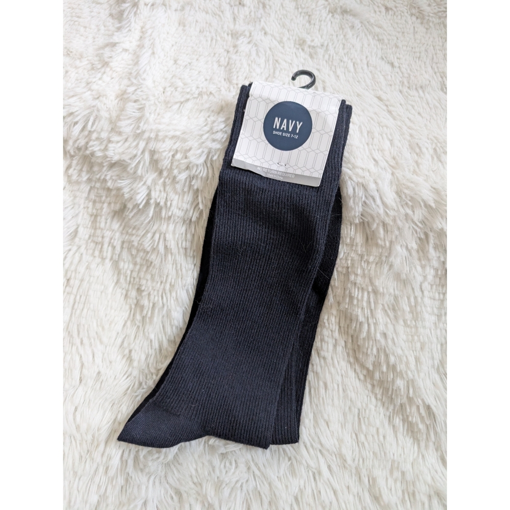 Men's Navy Blue Long Socks Size 7-12 New With Tags